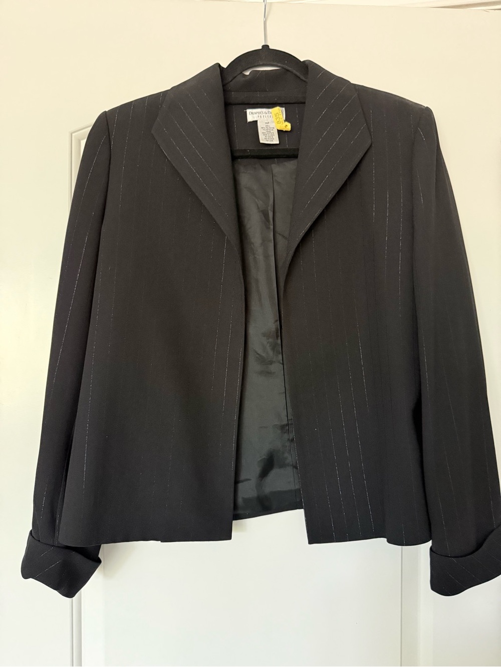 Black metallic Pinstripe Blazer